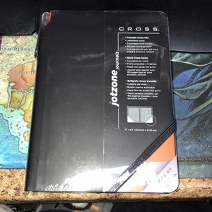 Jotzone Black and Orange 🍊 cross journal with pen New